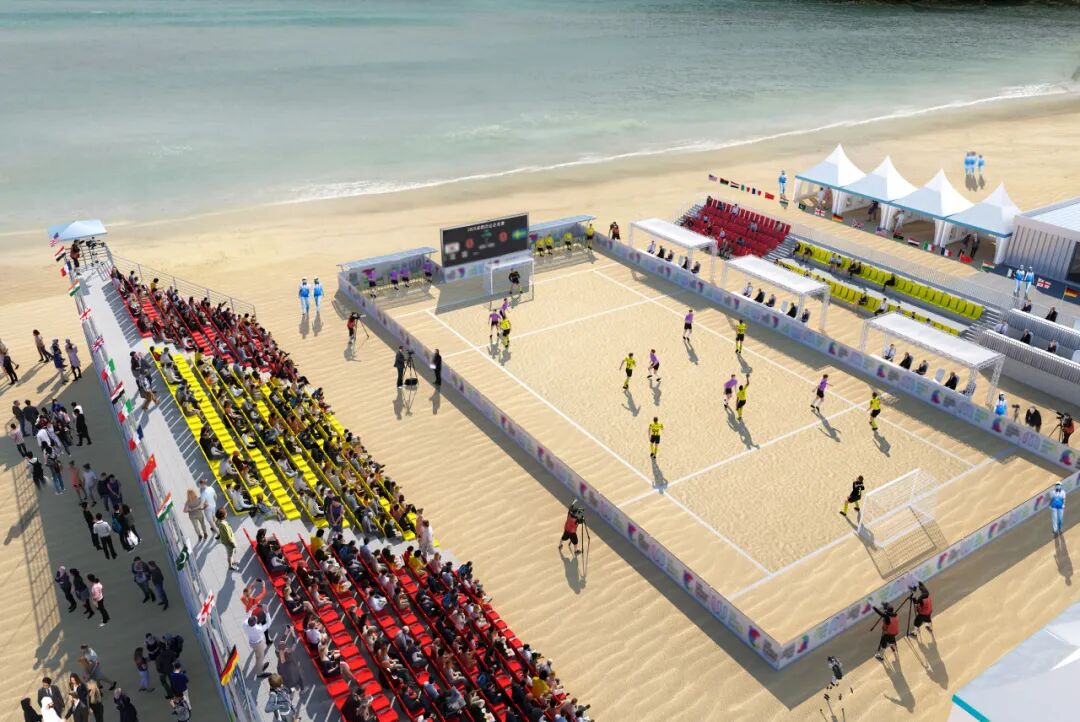 媒体关注丨可调节地台、沙滩“秒还原”！成都世运会兴隆湖沙滩赛场精妙设计让“2D图纸”变“3D赛场”！-2