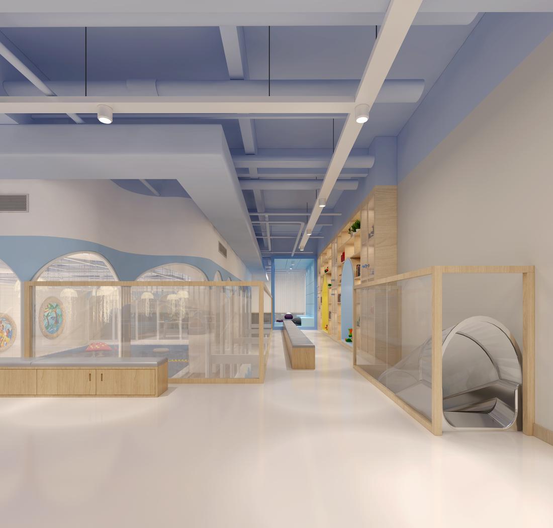 蓝鲸彩虹童游亲子游泳馆设计案例-4