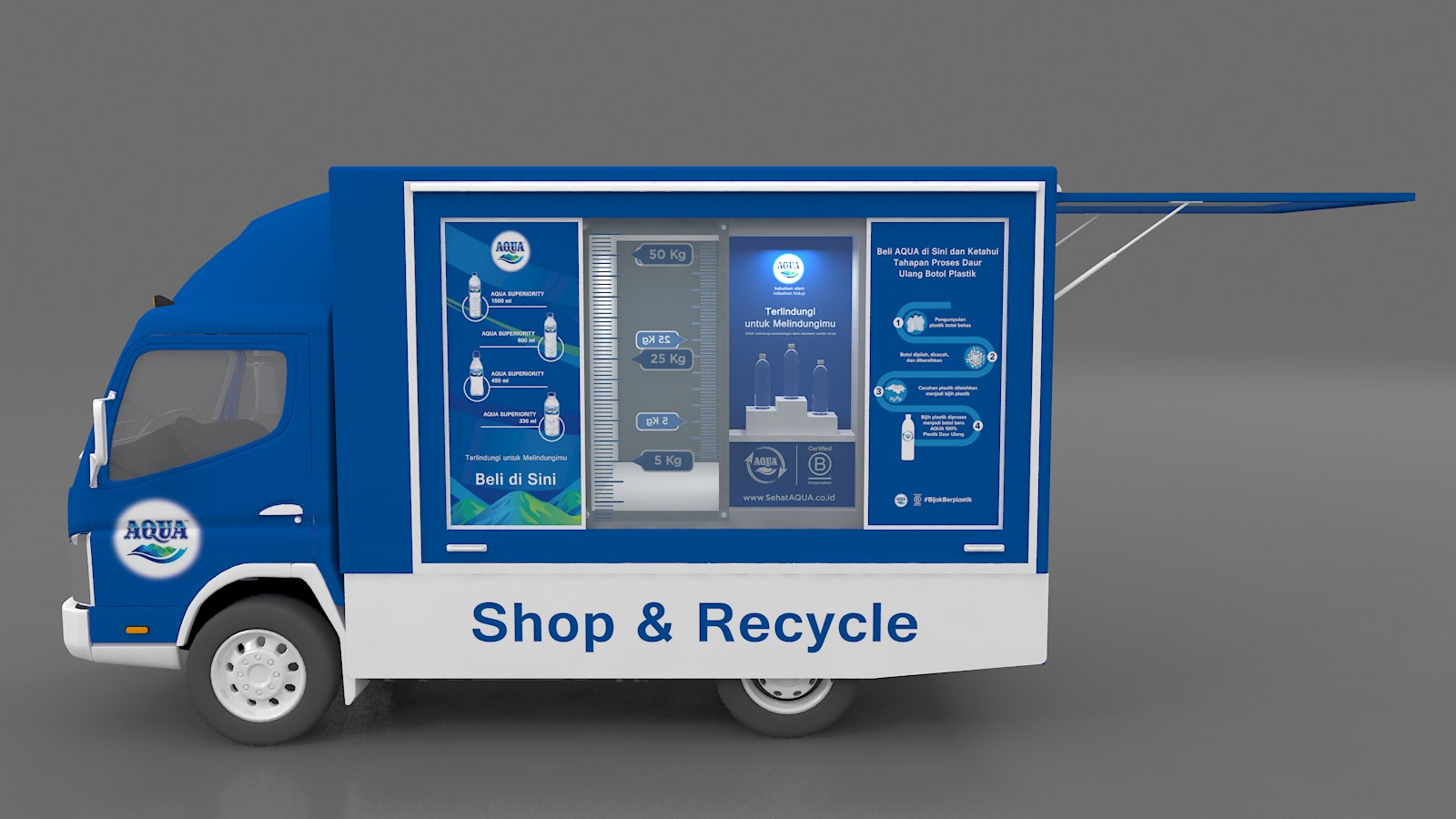 AQUA shop&recycle truck, request by INTERFACE-1