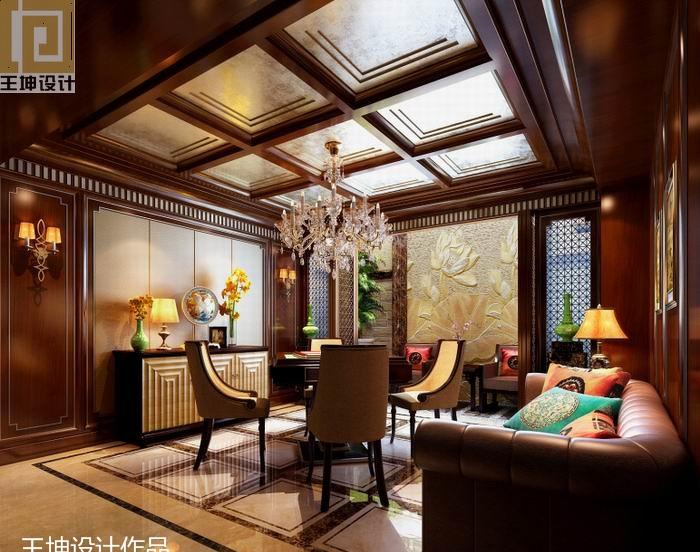 
王坤设计--复地东湖国际别墅（清新美式） -5