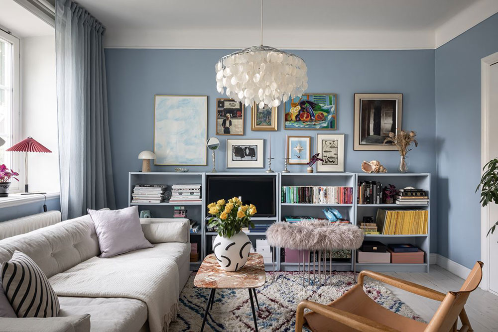 斯德哥尔摩蓝色调一居室公寓设计-3