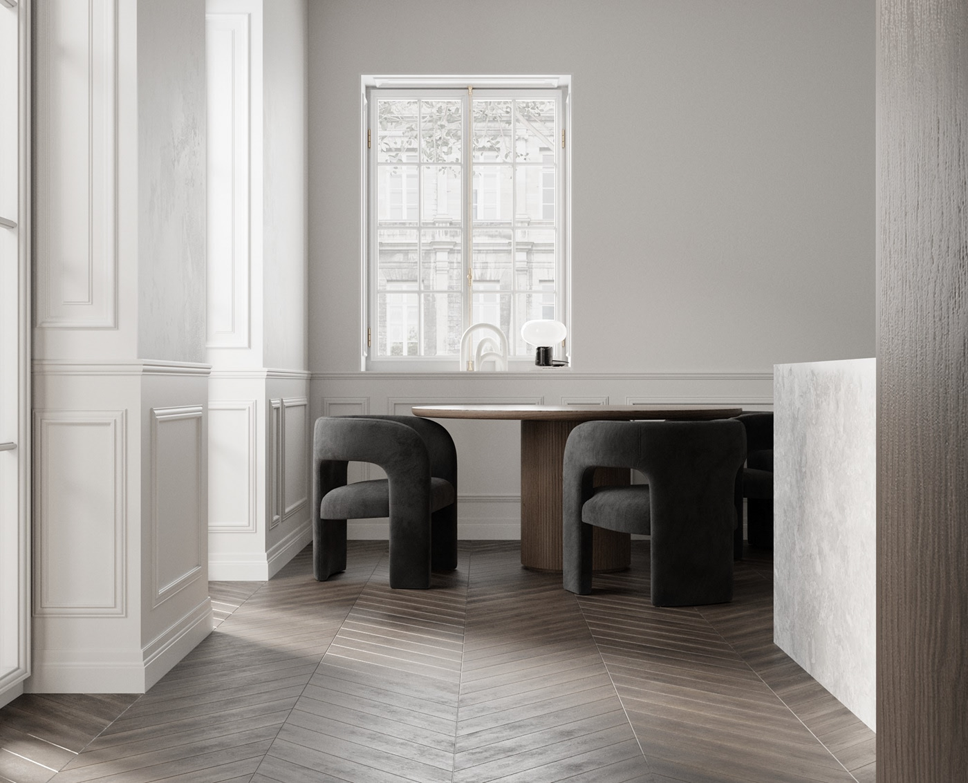 176㎡中性色调和木质纹理 打造出平静而舒适的空间-4