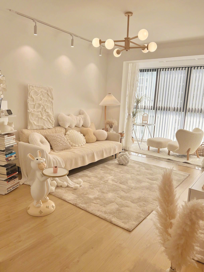 依云小镇114平奶油风家居设计-1