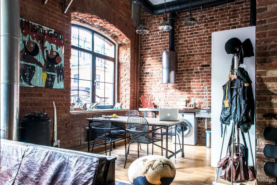 莫斯科旧纺织厂改造的工业风 Loft-1