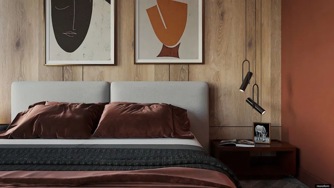 大气时尚的巧克力色木质住宅设计-11