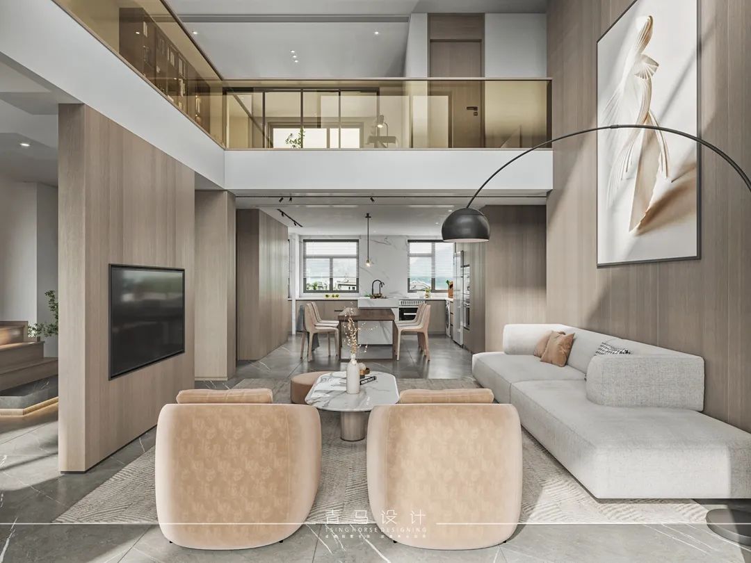 南湖艺境顶复现代简约设计丨青马别墅空间设计-38