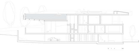 Wiel Arets' Jellyfish House has an elevated pool with a glass floor-54