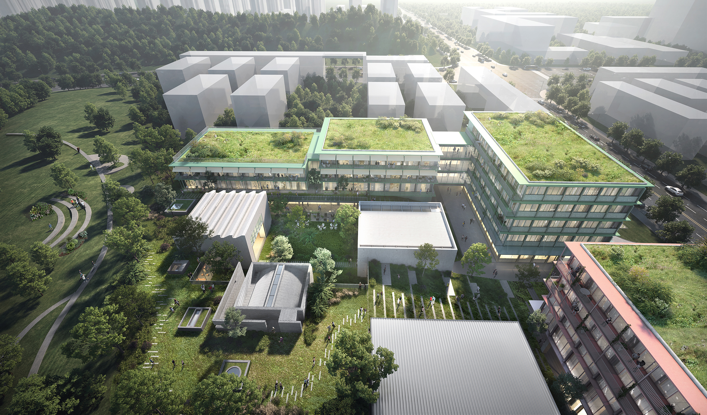 入围方案 | 重庆香炉山社区卫生服务中心及养老中心建筑丨天大设计院+梓集fabersociety-13