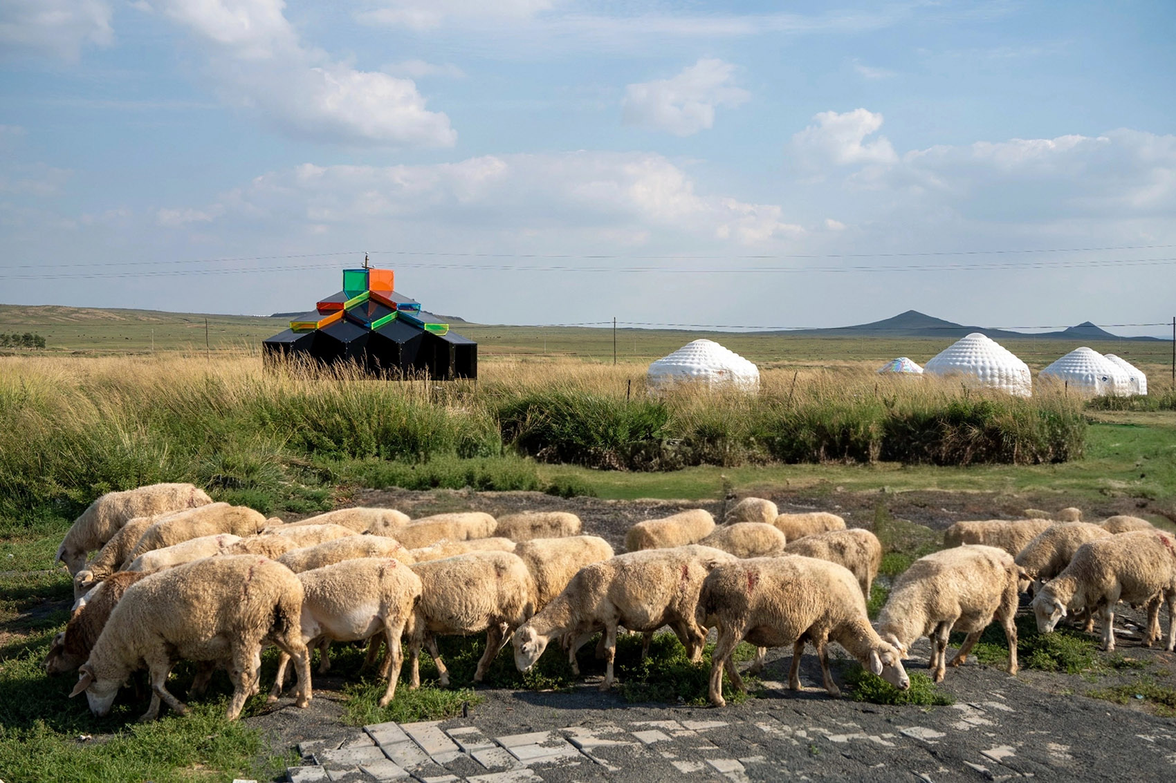 现代蒙古包装置·無热凉亭丨阁尔建筑-16