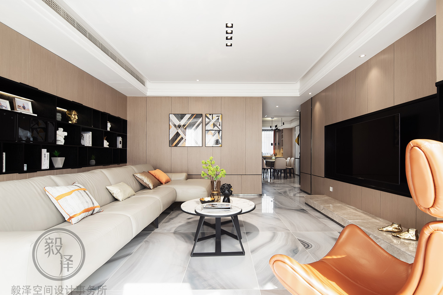 朝阳 W 宅——现代简约，书香满溢的家庭空间-9