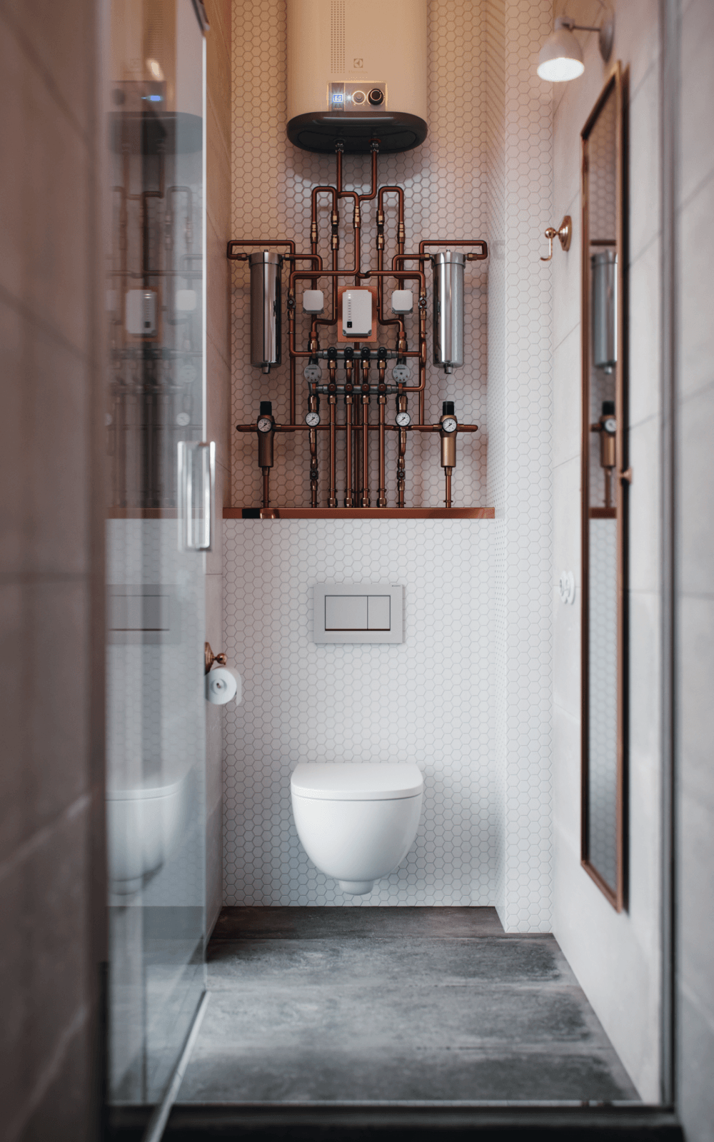 46平工业风单身公寓室内设计丨俄罗斯圣彼得堡丨Dmitry Moshkov-14