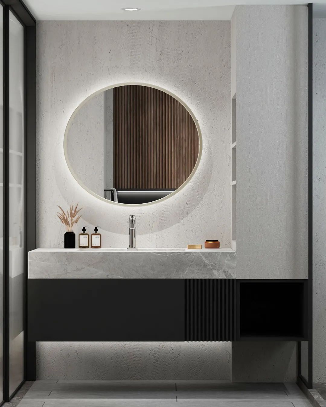 春秋空间设计 | 扬子华都 | 黑白色调与木元素的简约美学-60