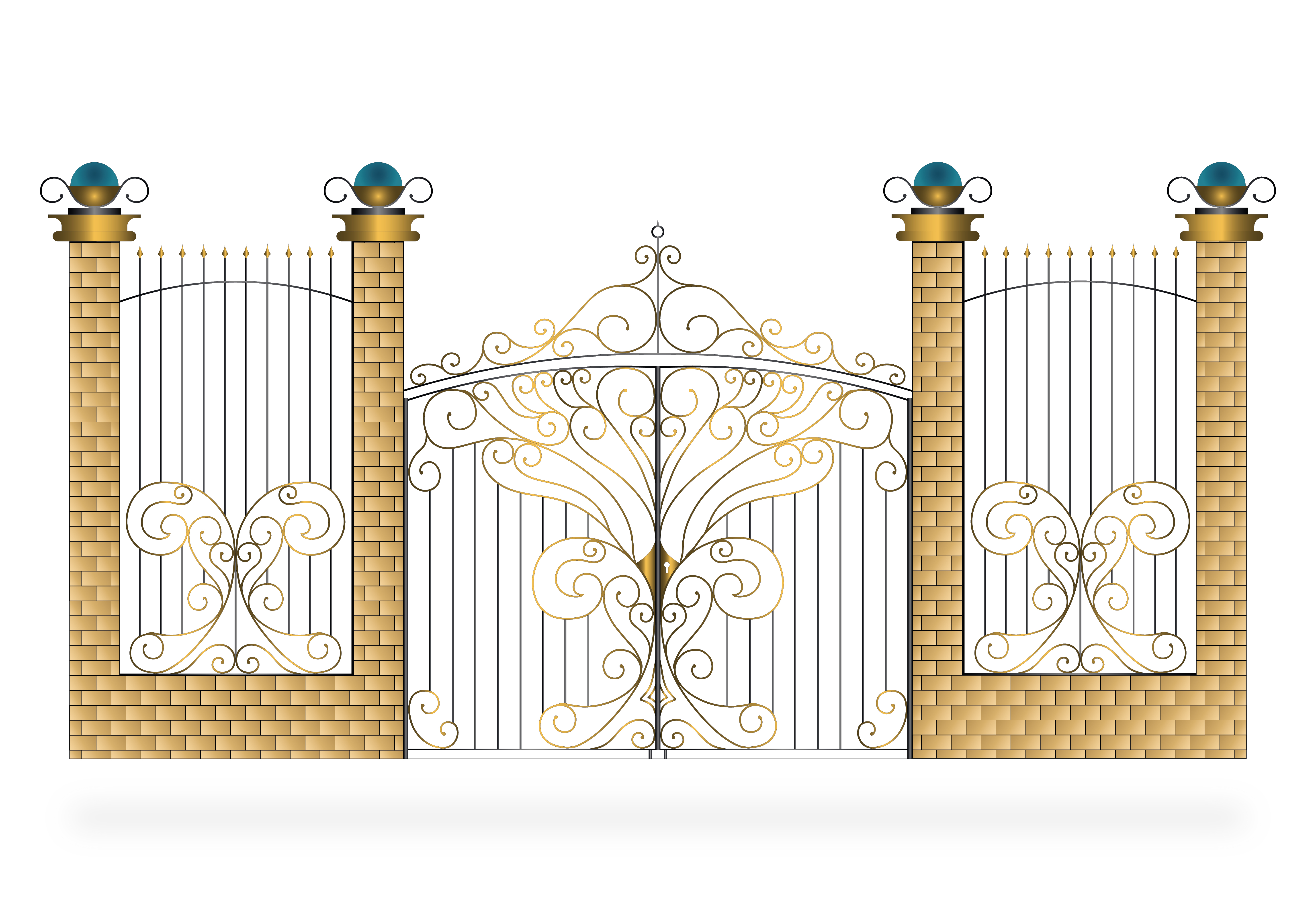 Wrought iron gates design , interior gates and handrail-2