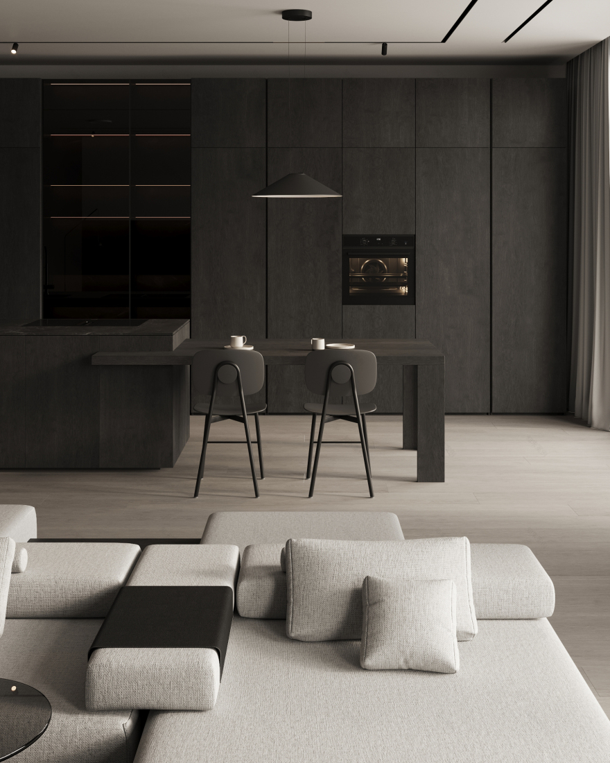 kitchen & living room 3d 场景设计丨Instagram-32