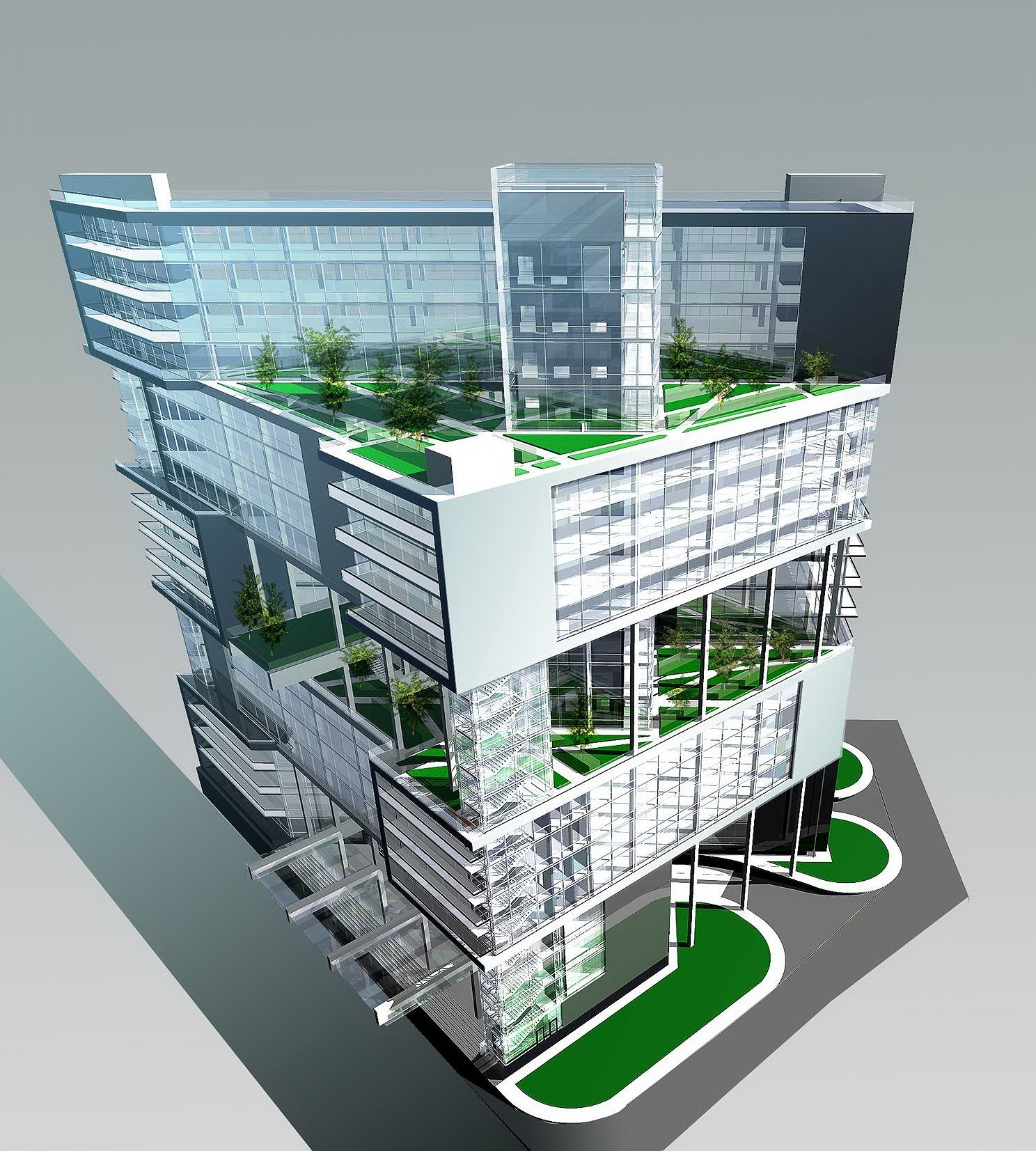 莫斯科 1 号 Zemelny pereulok 办公室和酒店建筑设计-2