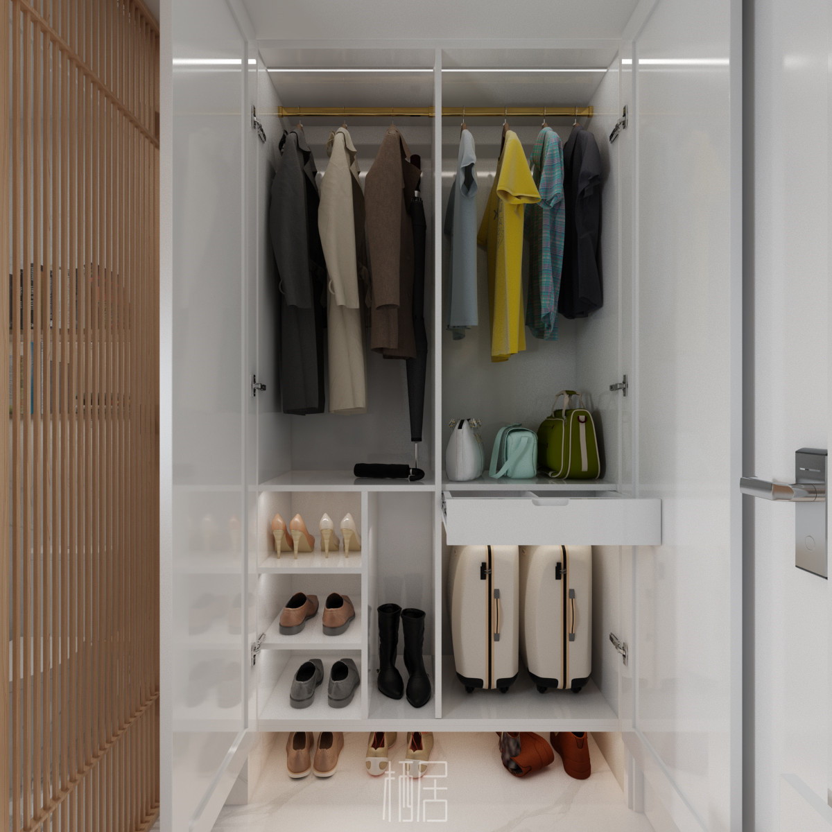 小户型逆袭 | 48 平米一居室变身三室三厅三卫一厨设计-5