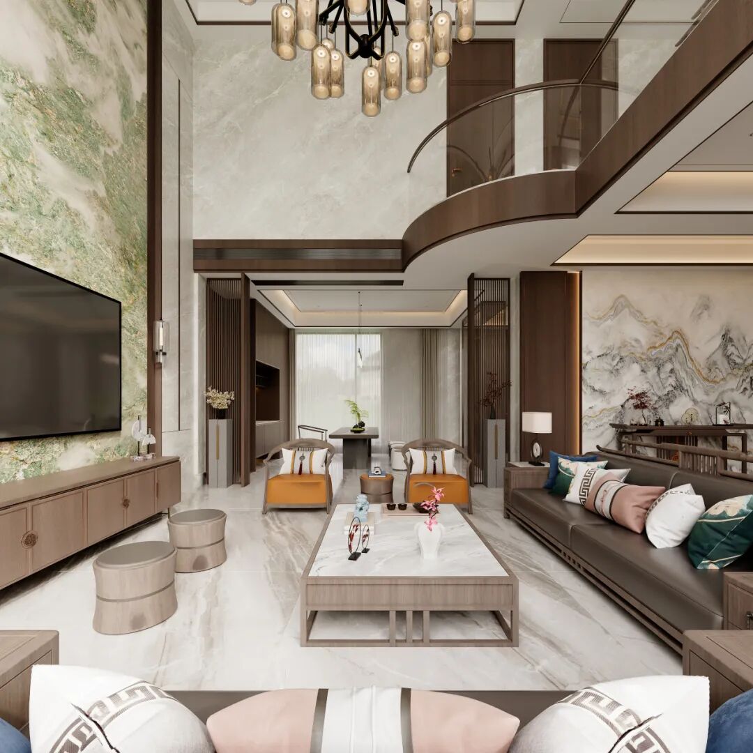 660㎡新中式别墅 牛石丨中国湖南丨纵向·空间设计-11