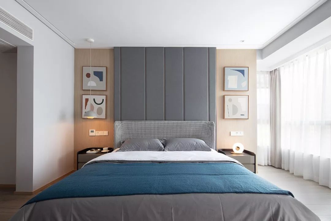 145㎡清新原木公寓，几何线条打造通透空间-52