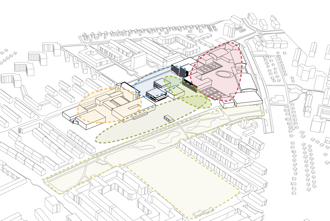 Wettbewerbsverfahren städtebauliche Studie Olympiastützpunkt/Schule Alter Teichweg in Hamburg Dulsberg : Andreas Heller Architects & Designers-33