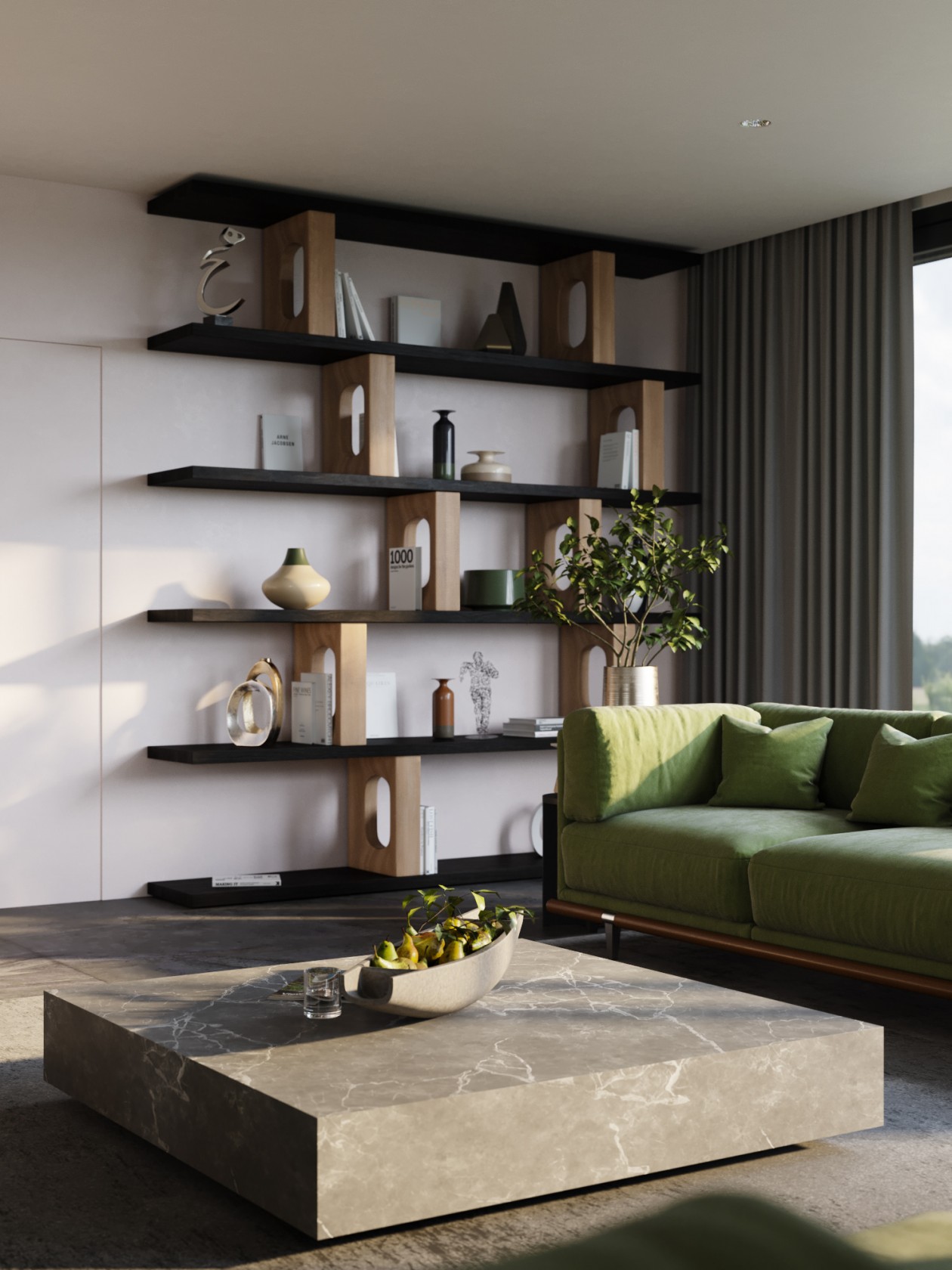 现代风遇上绿色系，精简的效果展示！-4