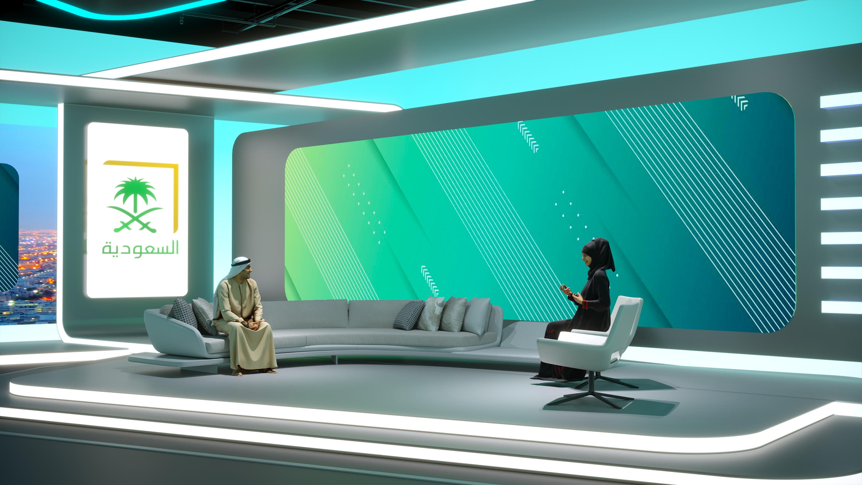 Saudi TV .News Studio .Set Design-13