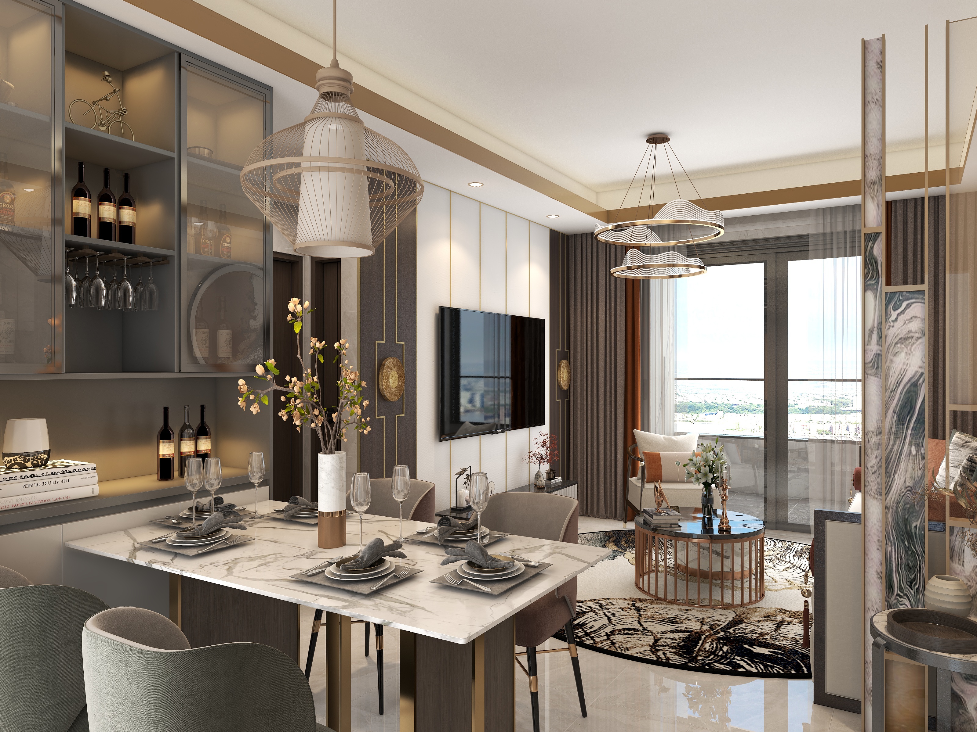 深圳口山全案设计：98㎡新中式，美到骨子里的深沉优雅-0