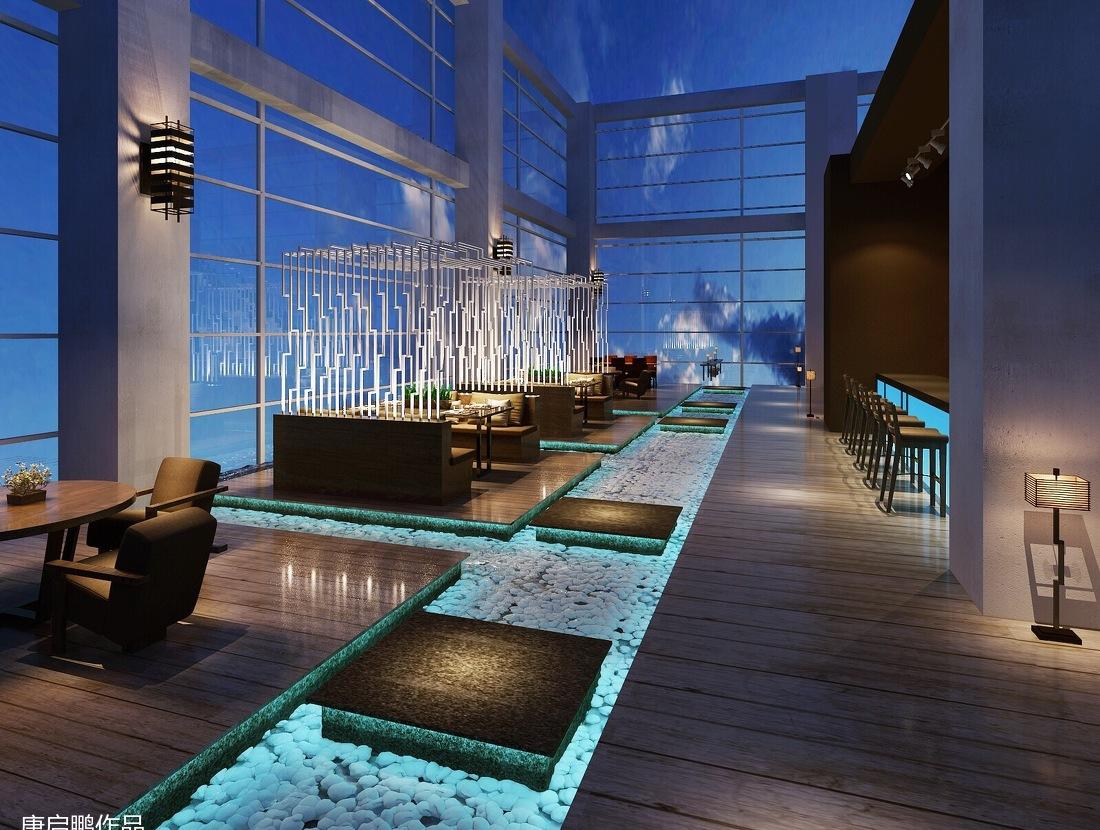 君瑛云顶餐厅 | 光影塑造的高端空中夜生活空间-6