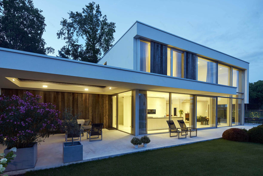 荷兰森林边缘的 N-House 别墅,极简设计与自然环境的完美融合-23