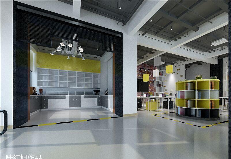 时尚工业风公共办公区设计-24