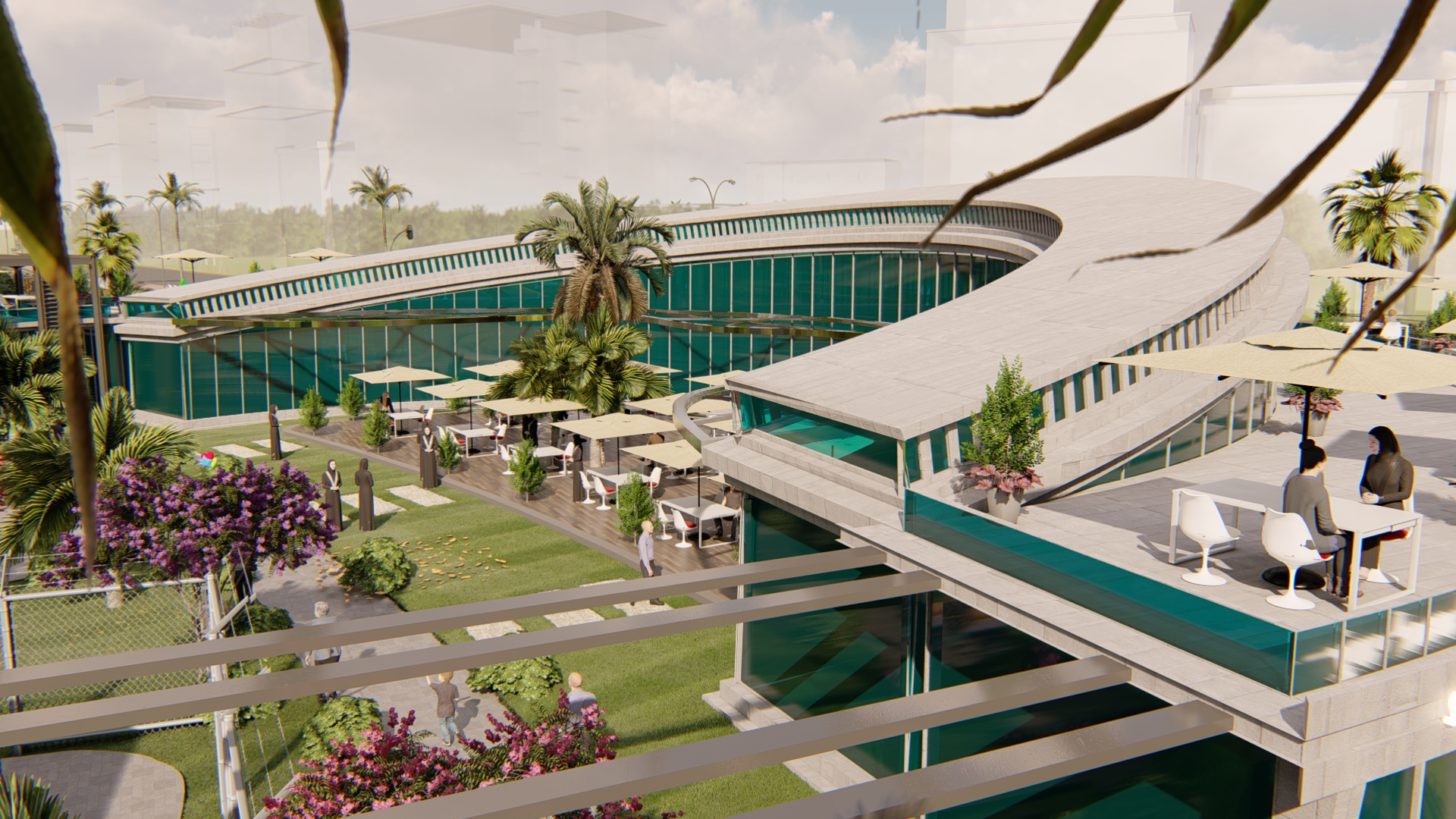 food court , shops & bank design-14