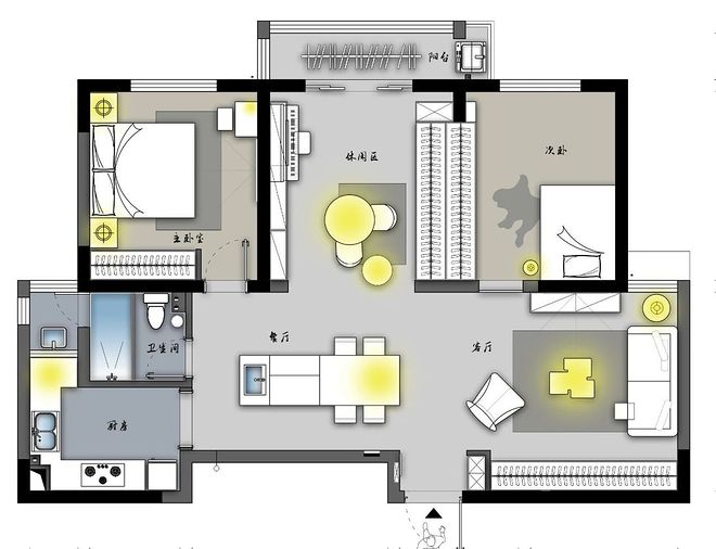 25万元二居113平米装修案例-12