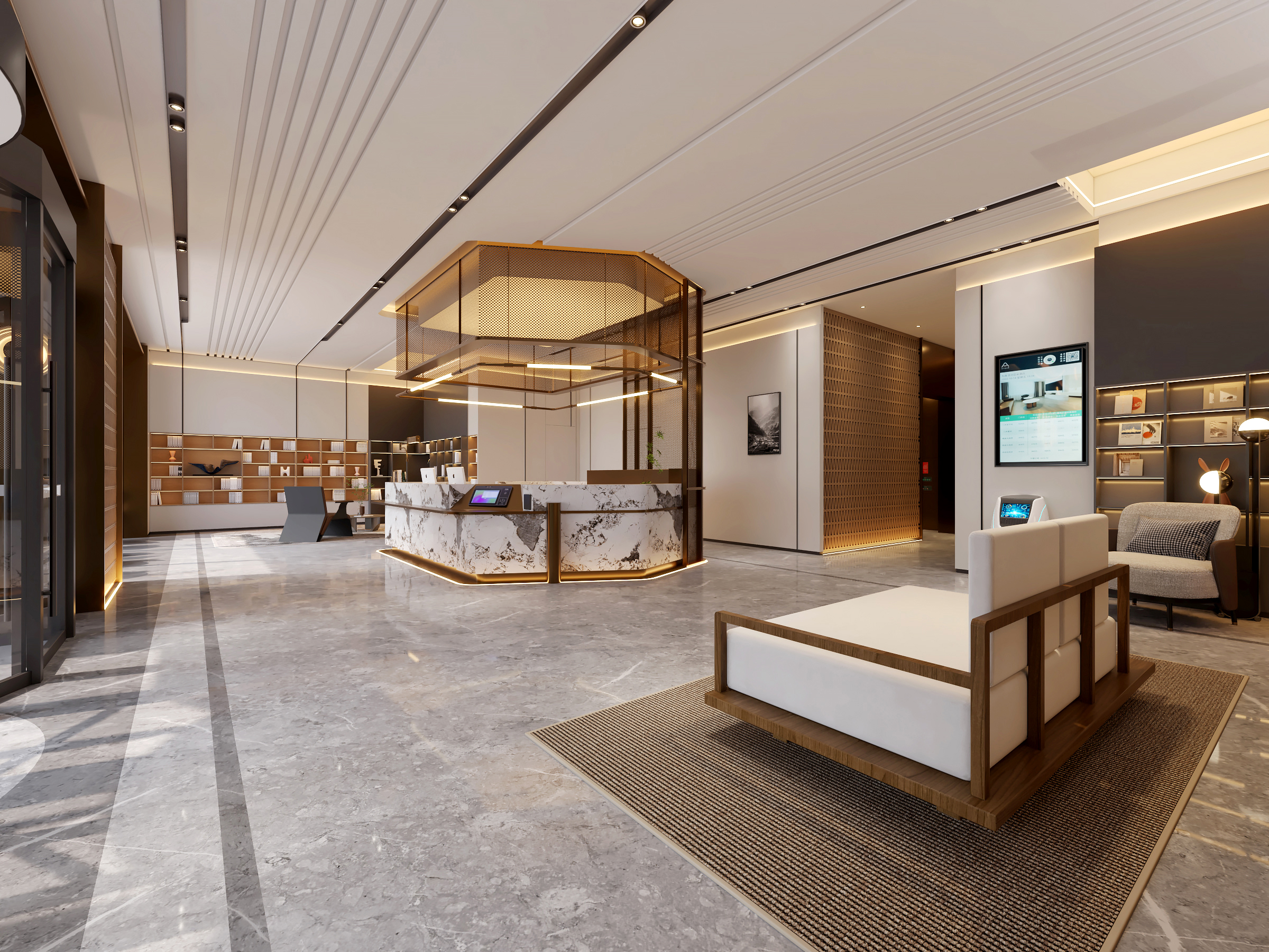 酒店大堂渲染设计-Jy-0