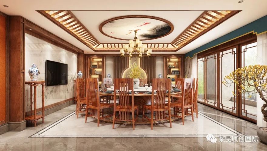 国宾壹号别墅 | 传统与时尚融合的中式设计-17