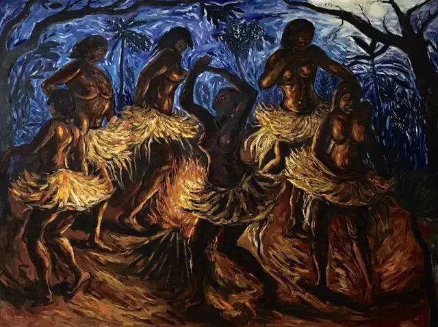 黄建兵非洲油画作品赏析 | 原始与现代的碰撞-27