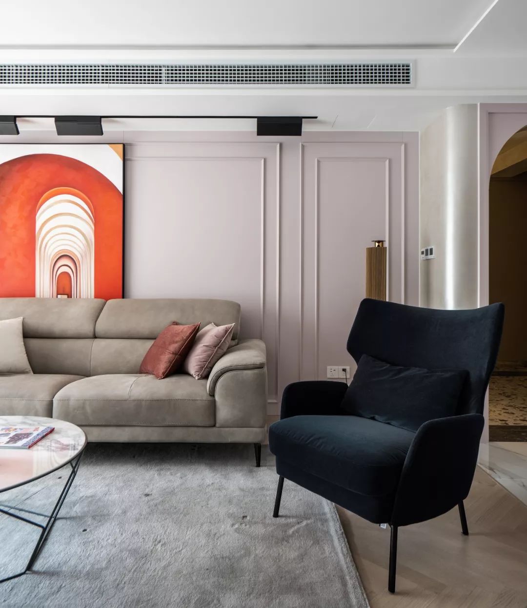 上海 140㎡弧形元素糖果配色家,乐活设计之典范-71