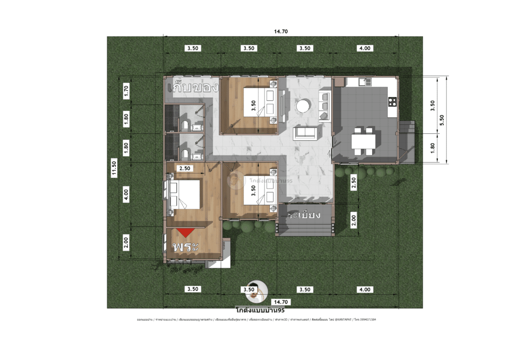 P  1746单层泰式坡顶现代风格住宅设计-22