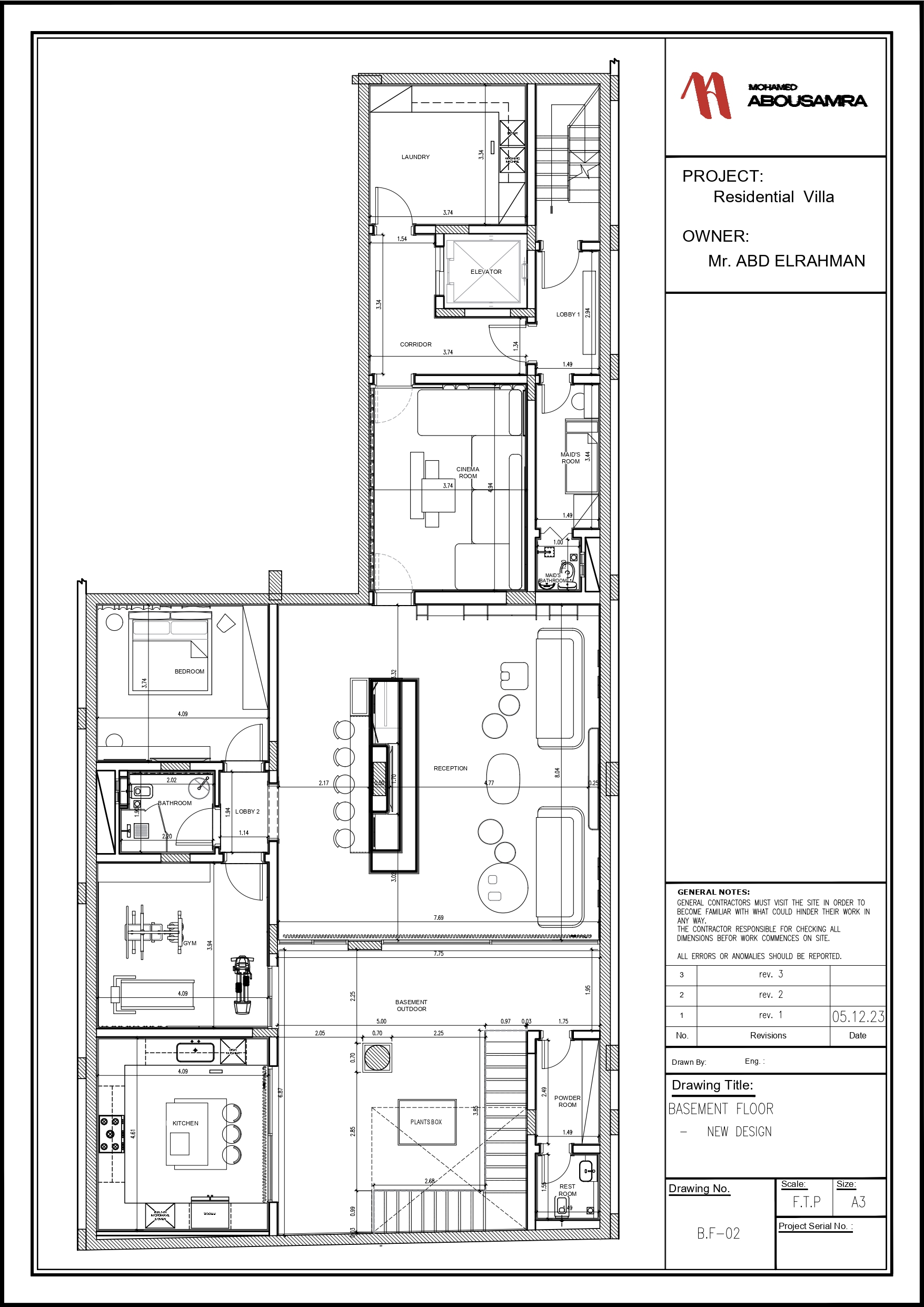 Private Villa in KSA, Basement Floor-2