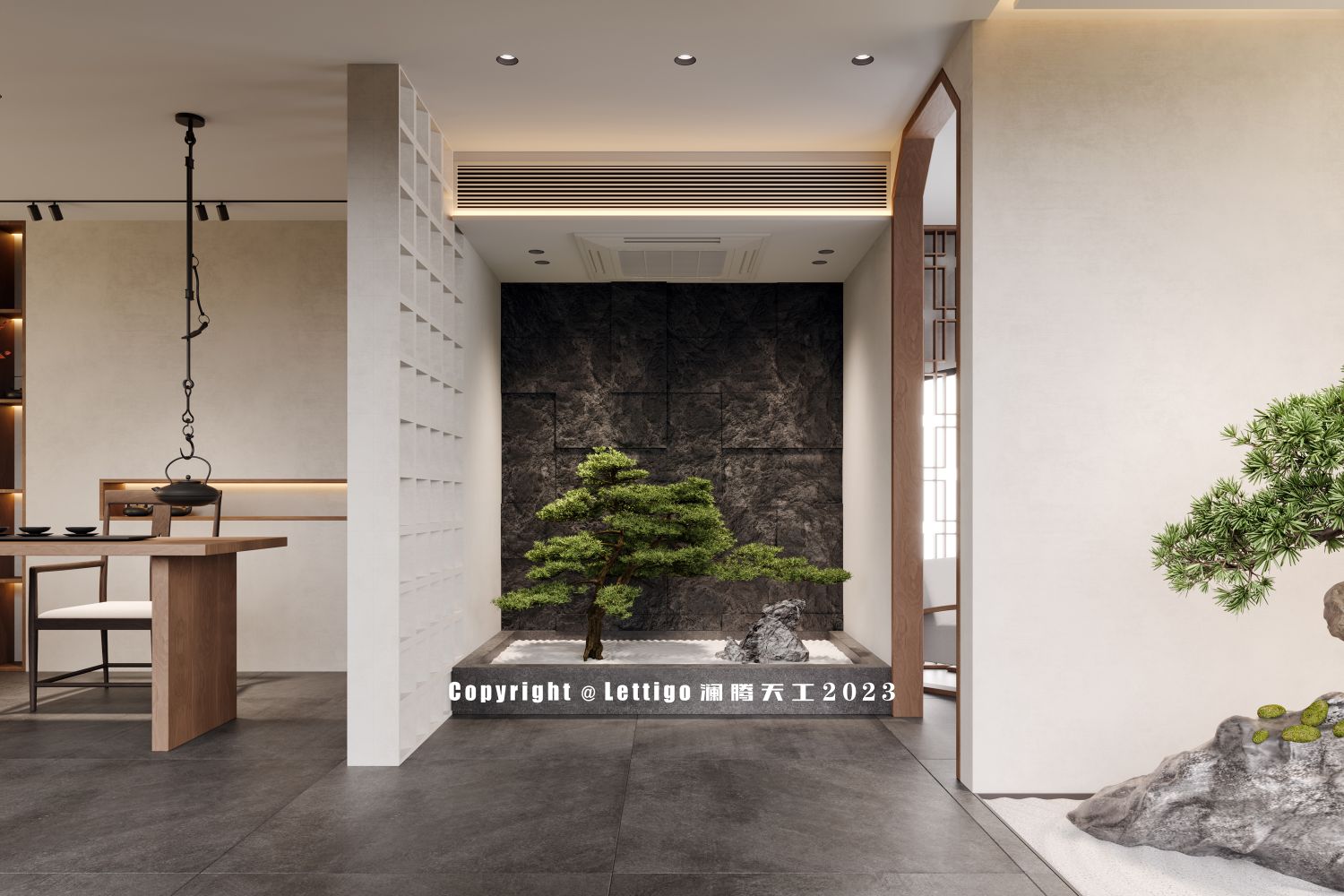 品茗，闲谈，会客，悠远气韵的茶室会所空间-2