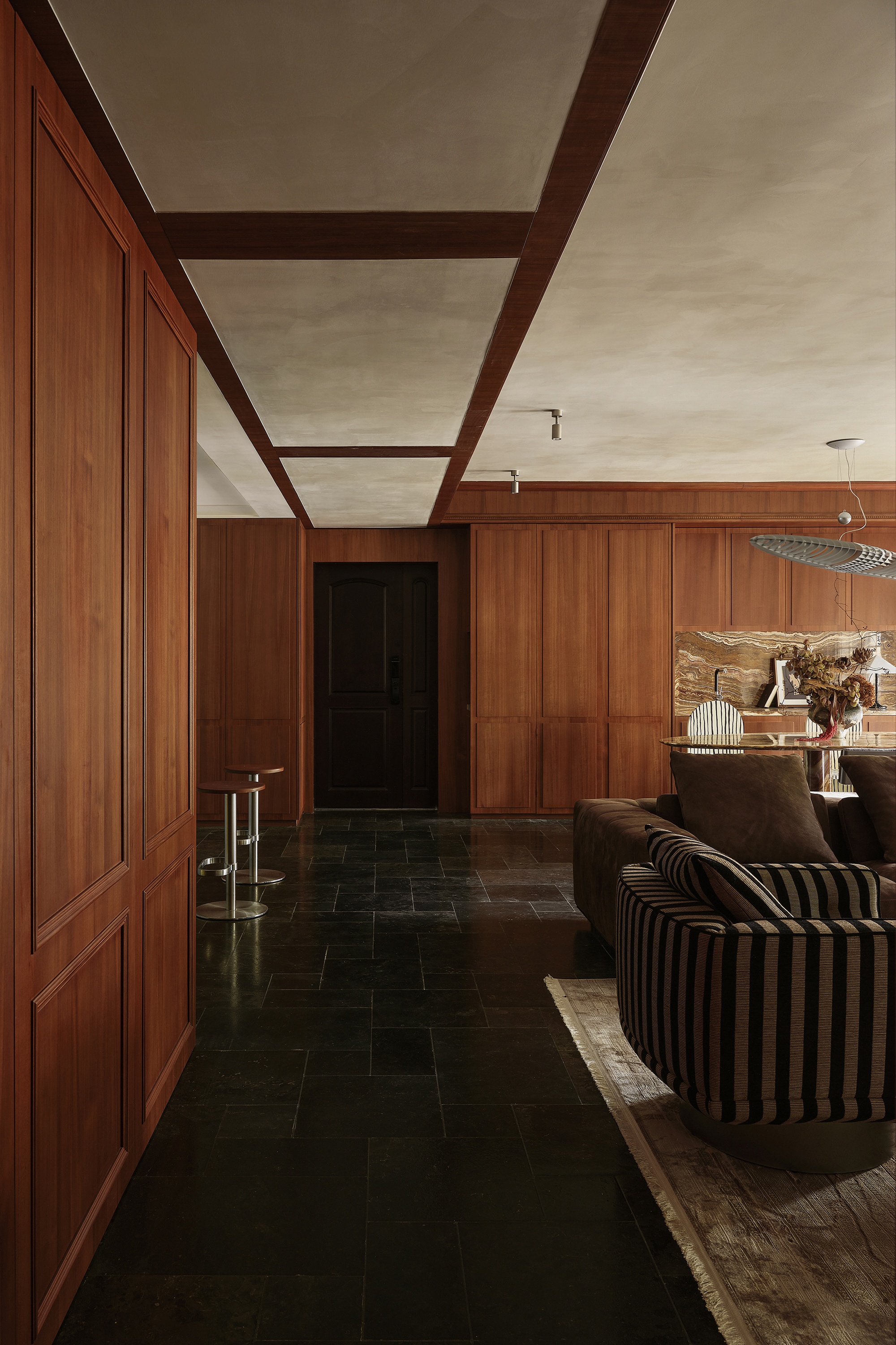 杭州翡翠城大平层“老钱风”设计丨中国杭州丨有斯设计-10