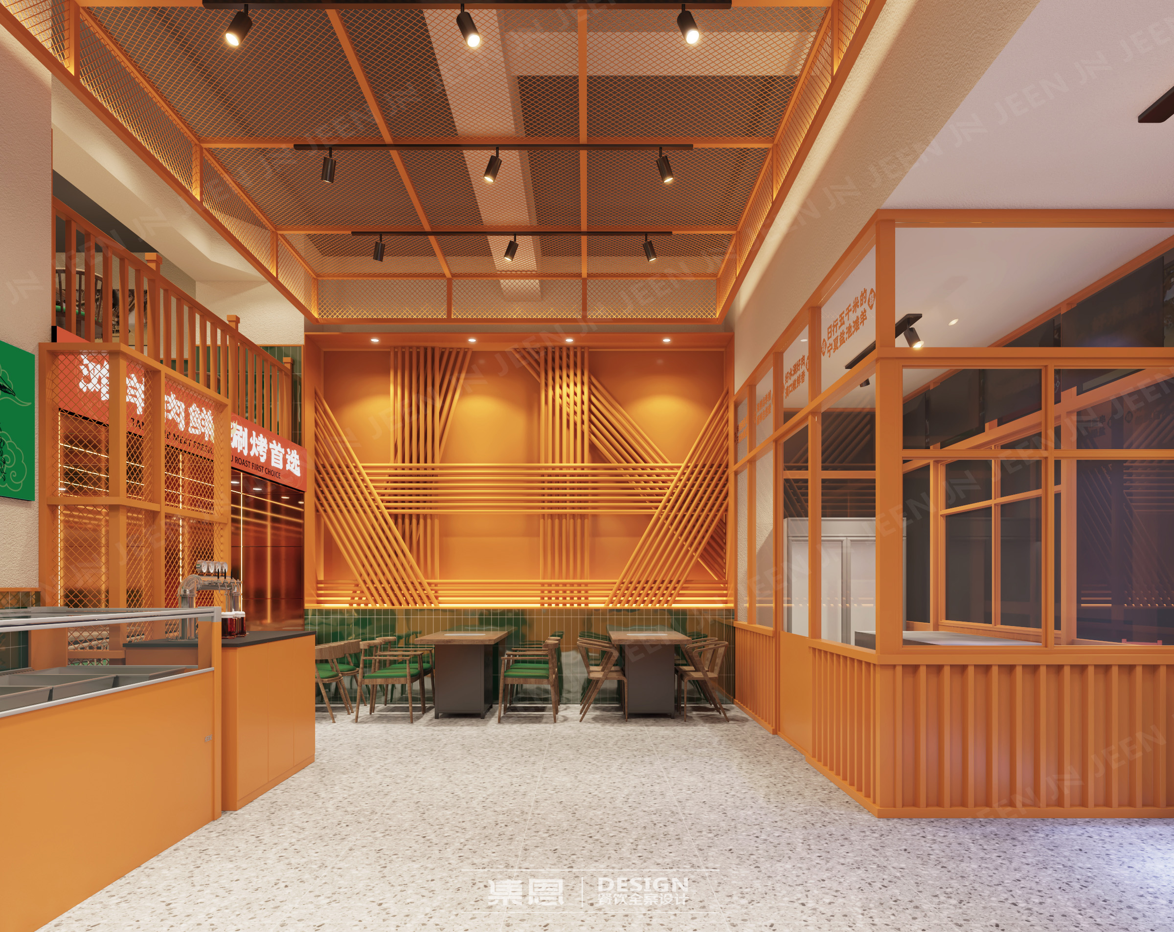 福囍益铭谦·涮烤大排档丨中国郑州丨集恩餐饮全案设计-7