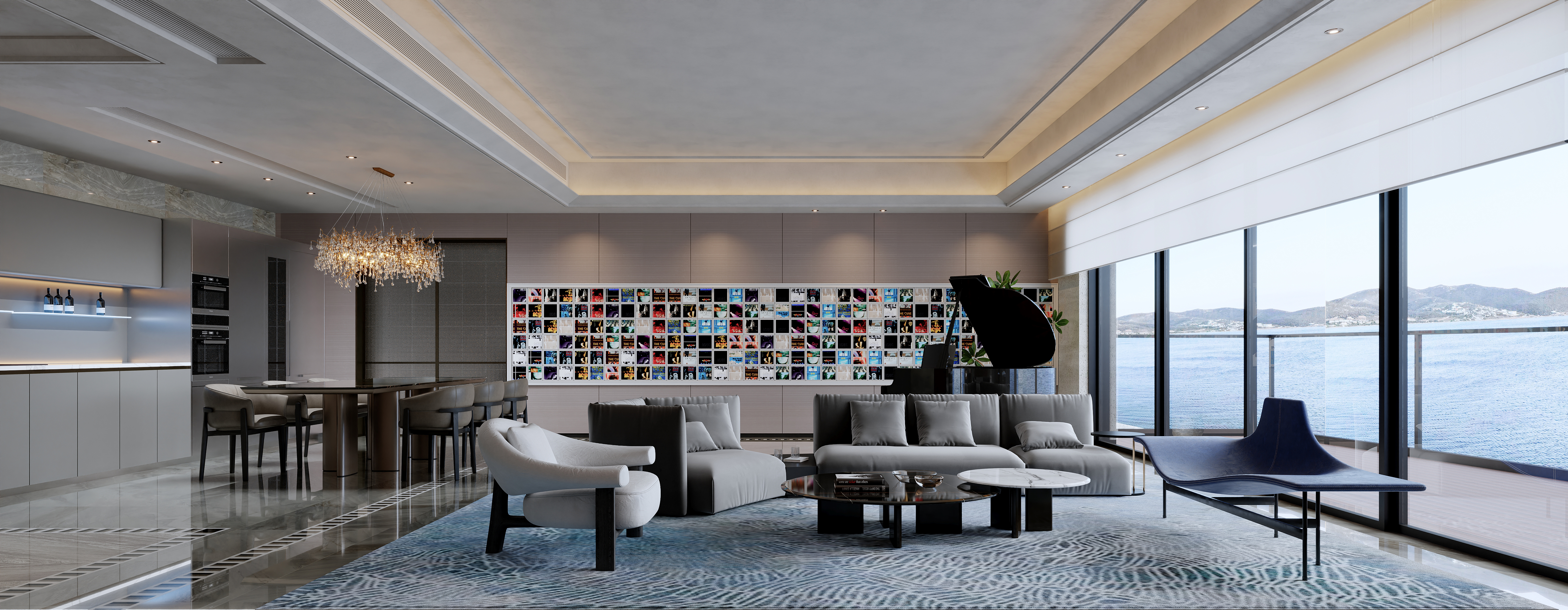 现代家装渲染  鹏大空间丨鹏大空间（设计:杨俊）-15