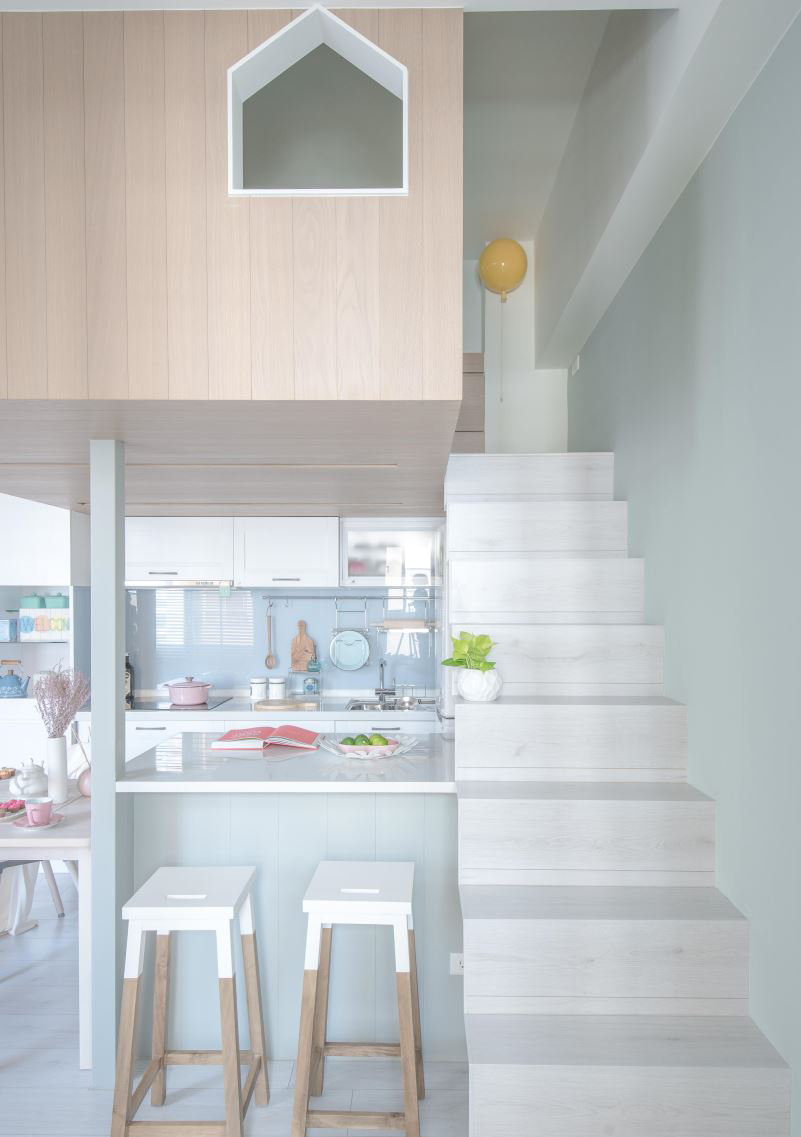 50㎡北欧风小户型楼中楼 晟角制作设计-13