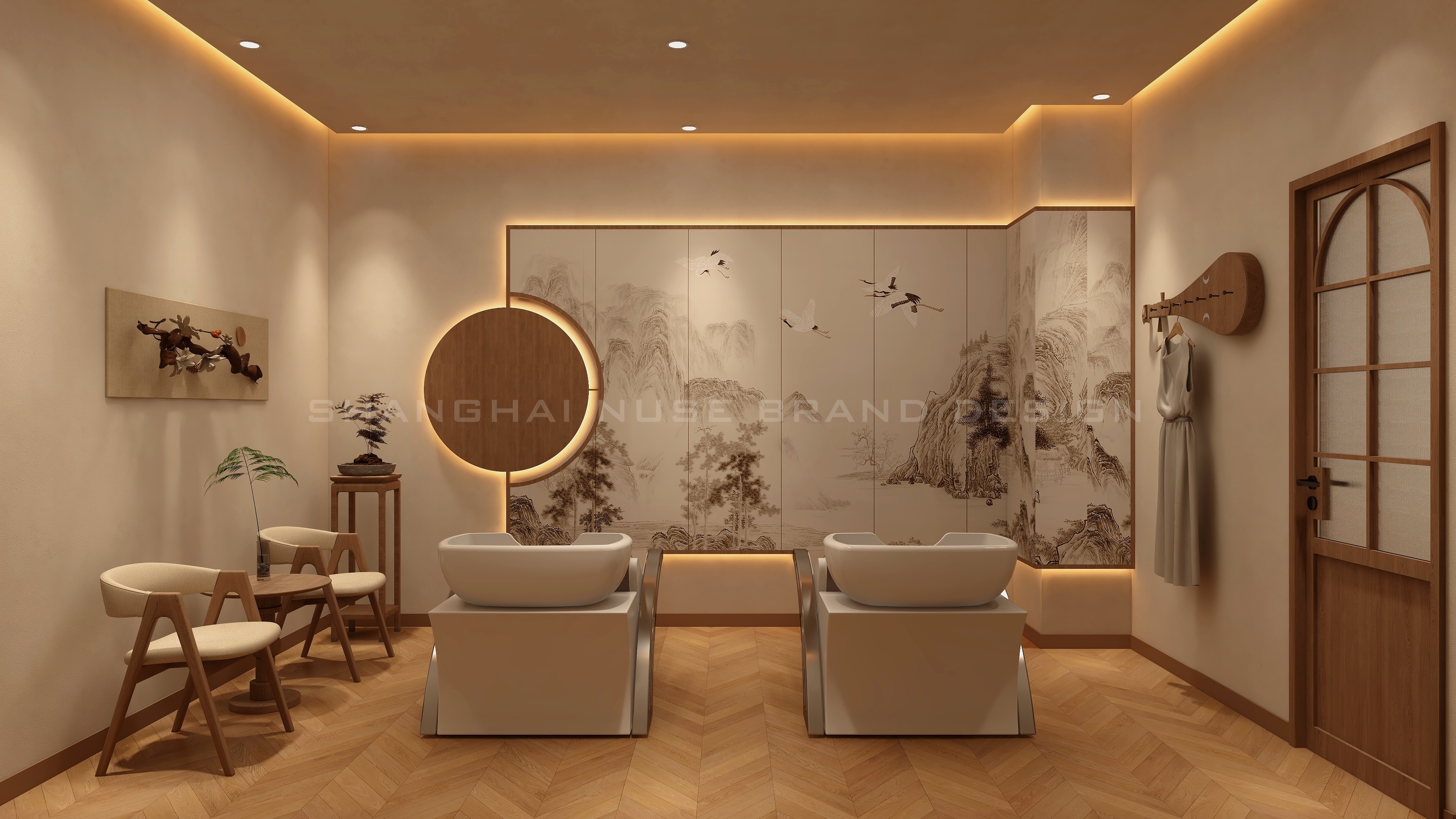 新中式风格产康空间设计丨木村空间设计有限公司-5