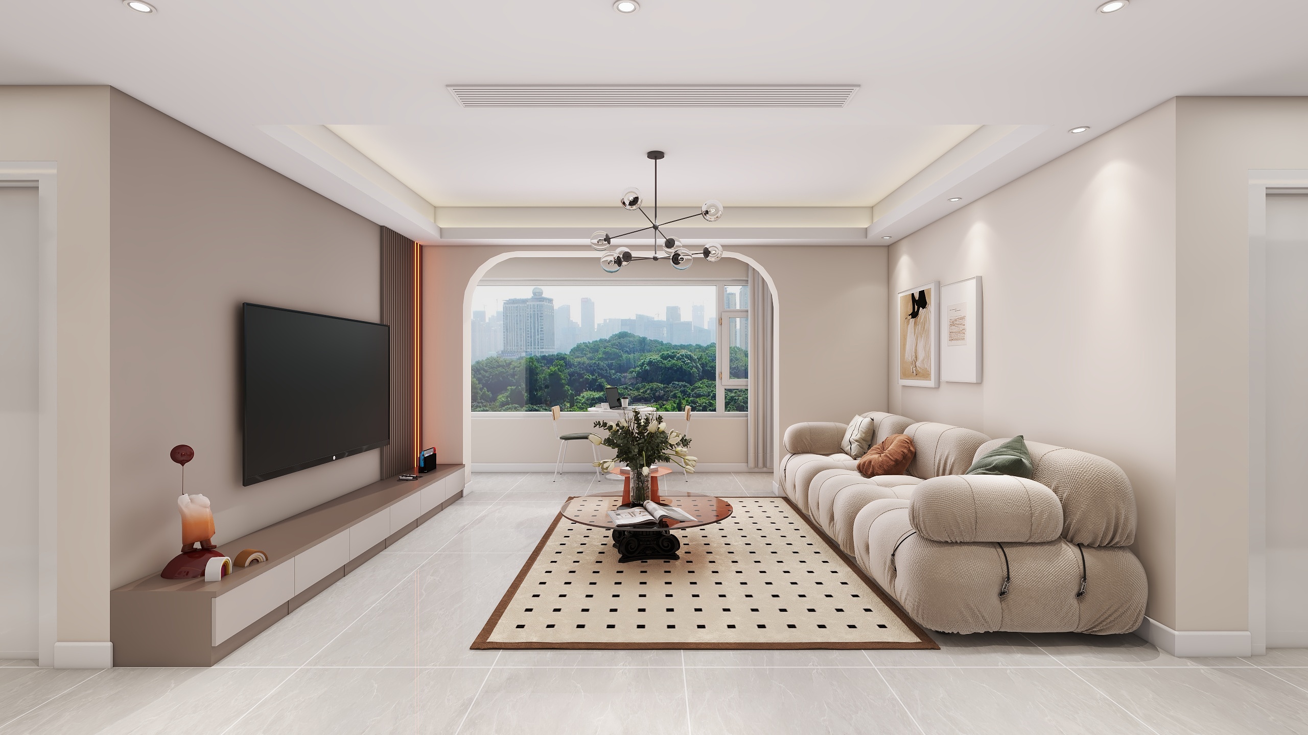 陕西安康万达one（119平方现代简约四居室）-11