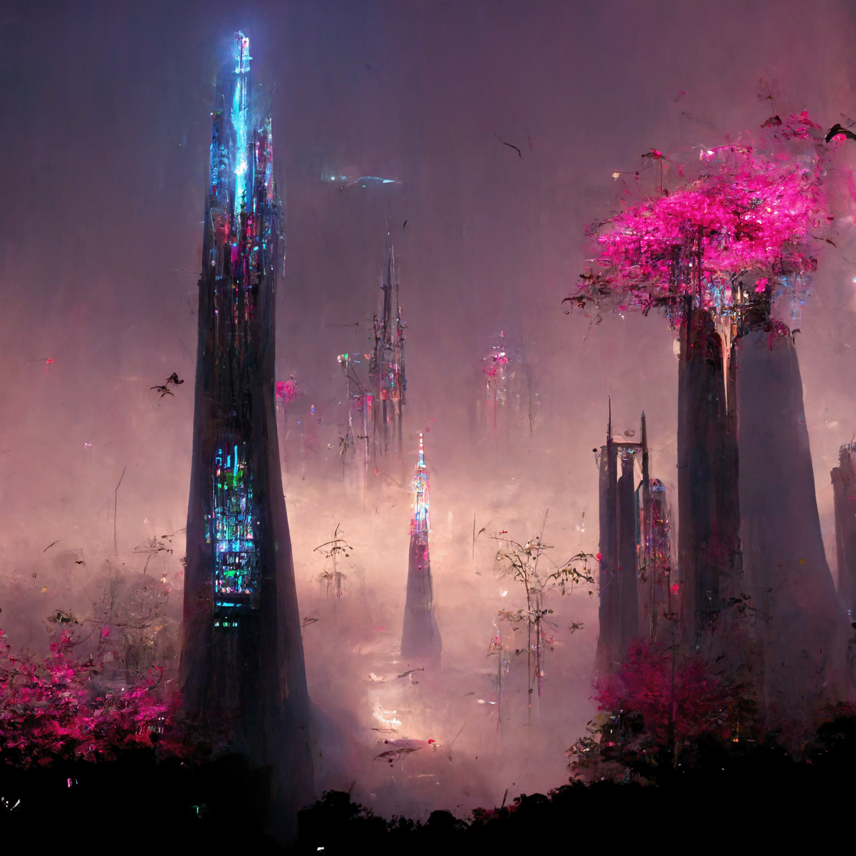 未来城市概念艺术丨#midjourney AI-8
