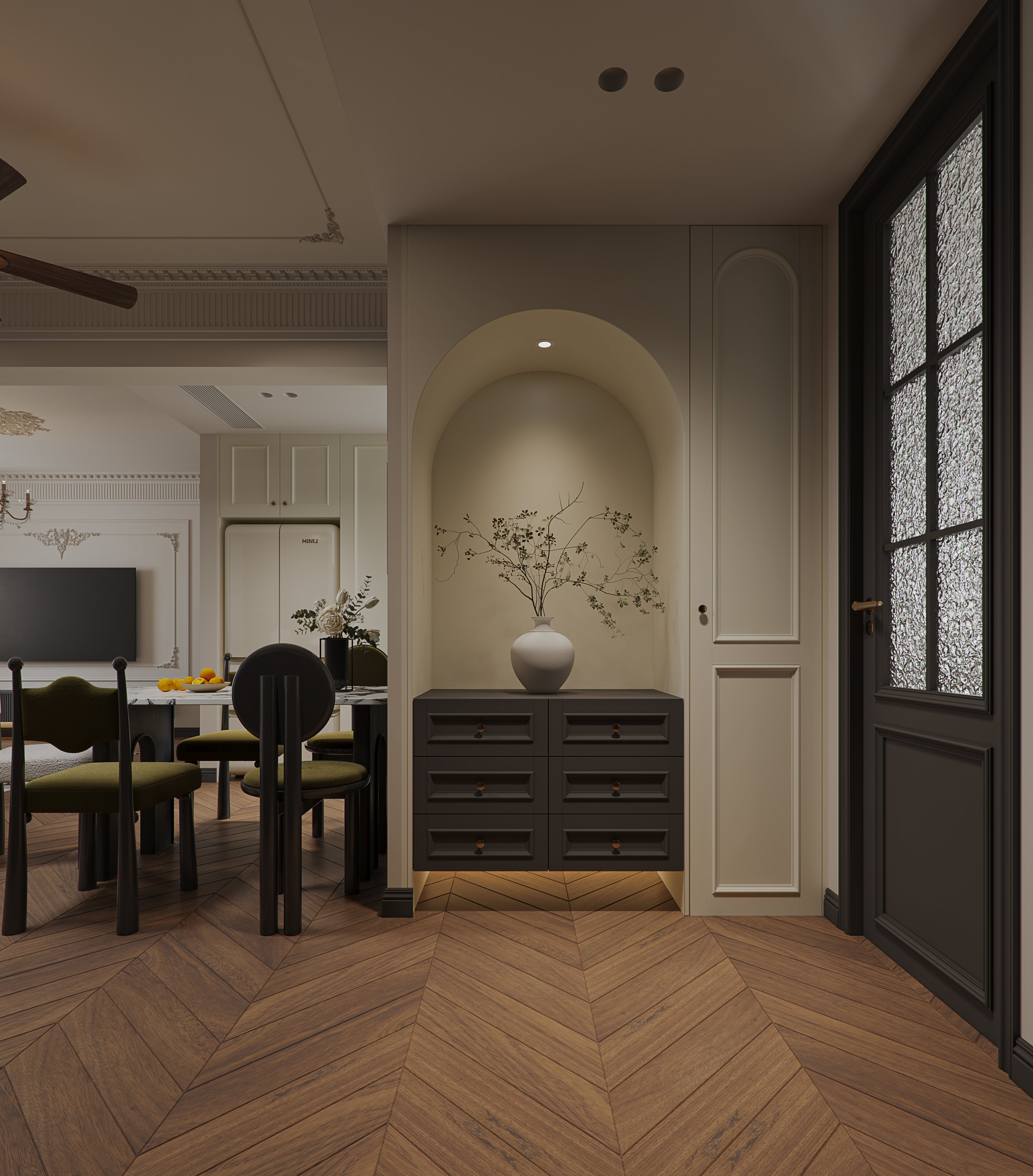 112㎡法式黑色复古风-6