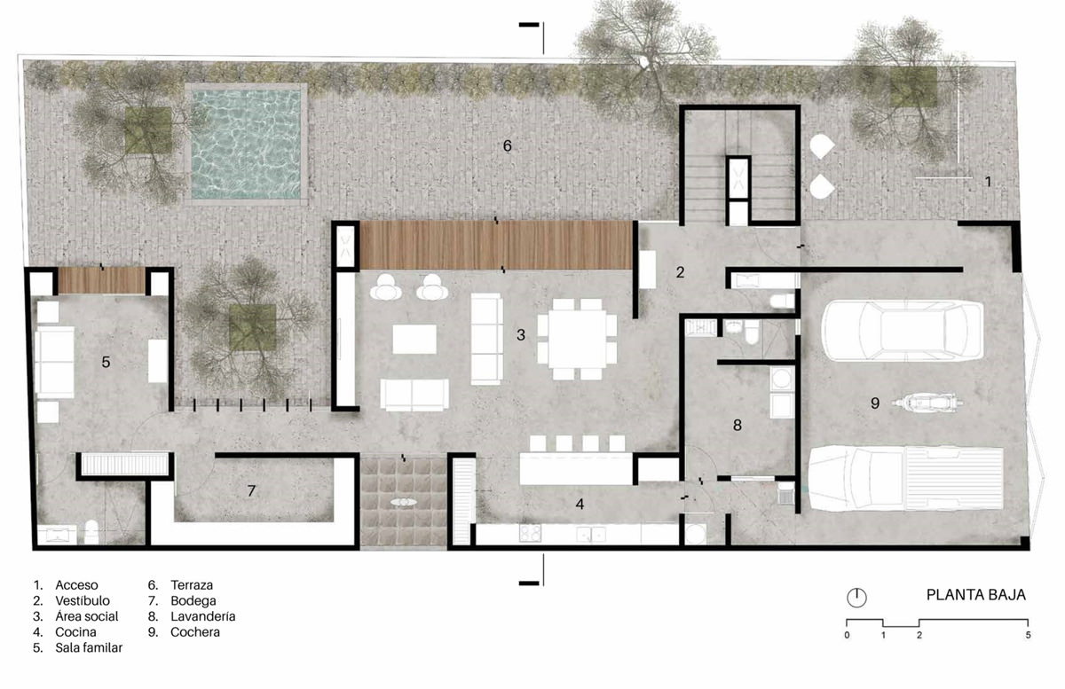 墨西哥私人住宅:水磨石混凝土与被动通风丨Central de Proyectos SCP-28