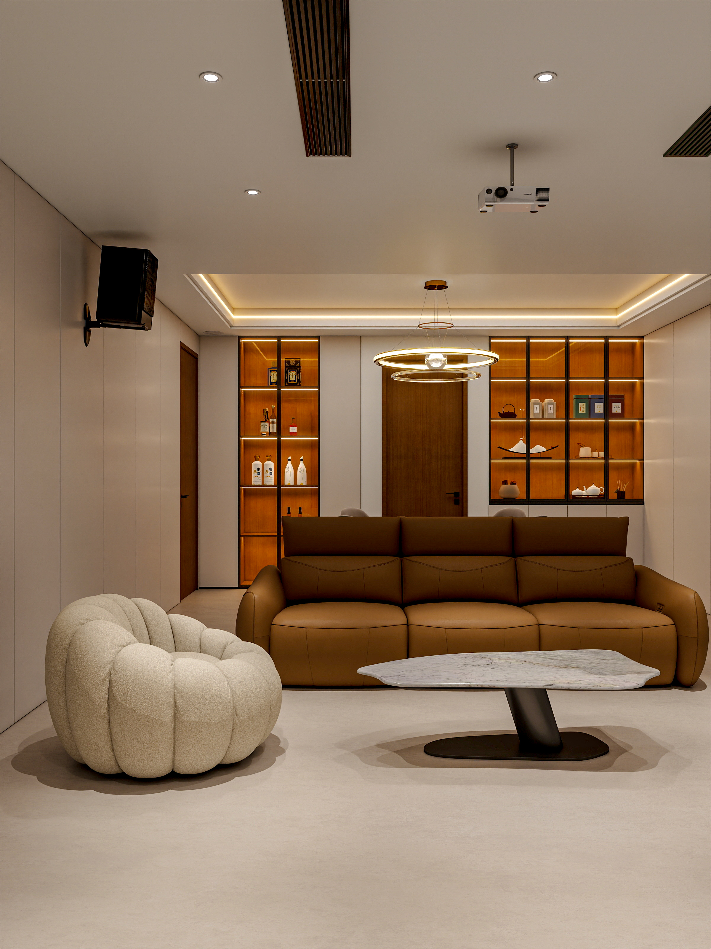 四川成都花间君邸（603平方现代极简底跃四居室）-22