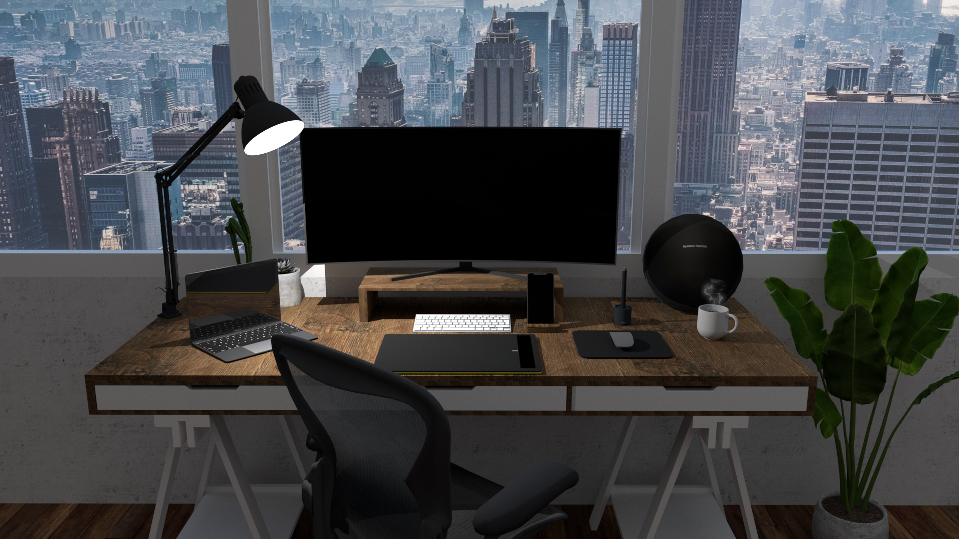 LOFT 公寓书桌布置丨Titik Hilang Design 的 Mira Rachma-5