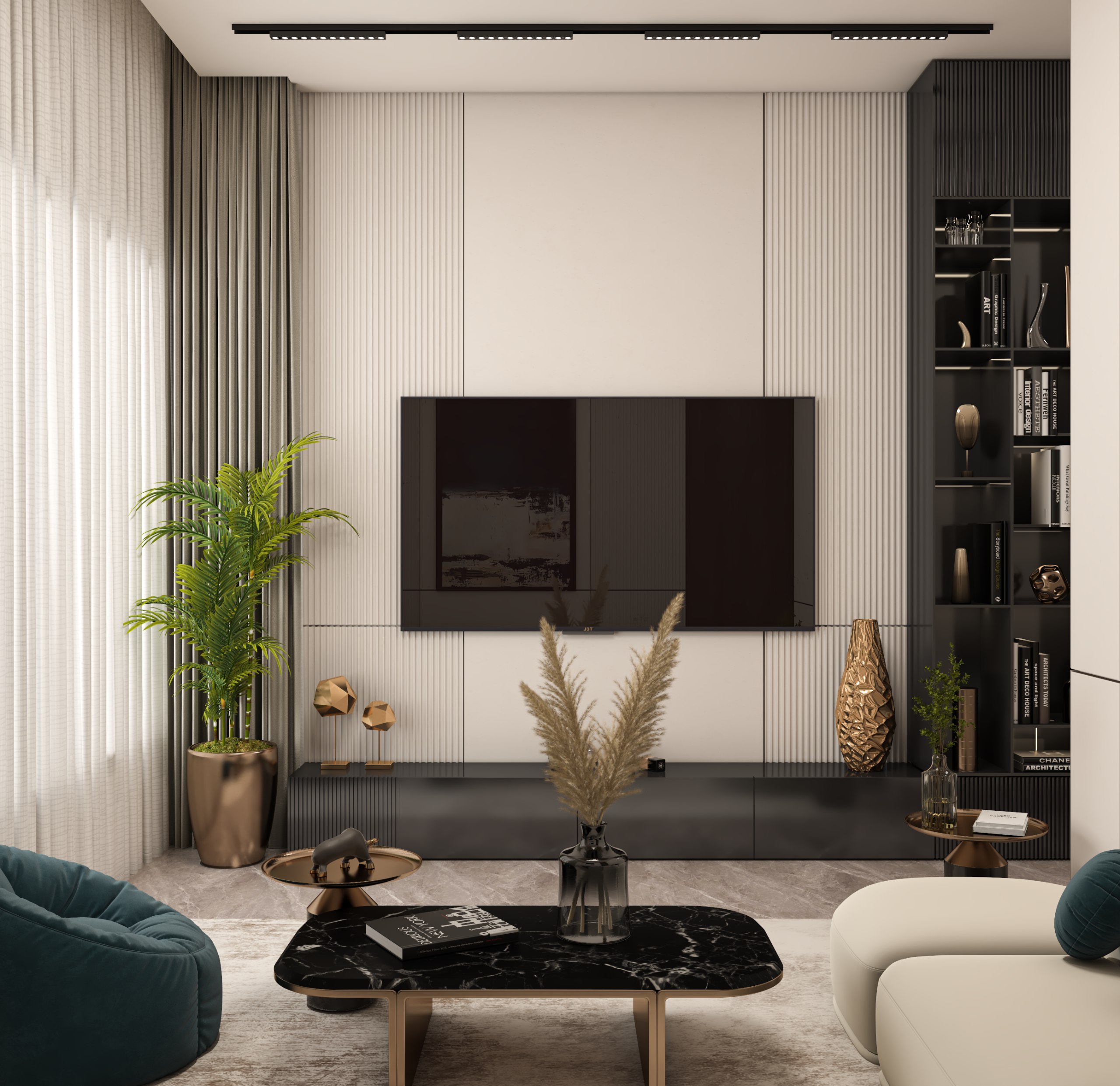 Livingroom & Corridor 室内设计丨埃及丨Elite interiors-5